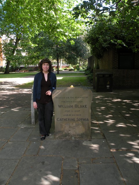 Image of me (the author) standing at William's grave stone